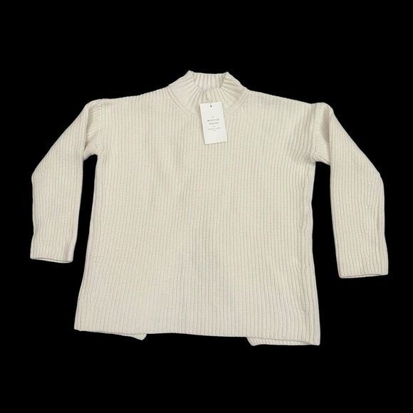 La Maille Sezane Paris Rue Saint-Fiacre Wool Blend V Back Jumper XS Ivory Emilia - Picture 1 of 12